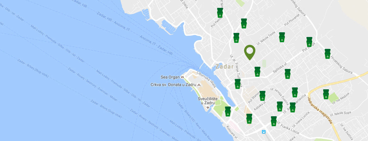 karta zadra po kvartovima Čistoća Zadar   komunalne usluge karta zadra po kvartovima
